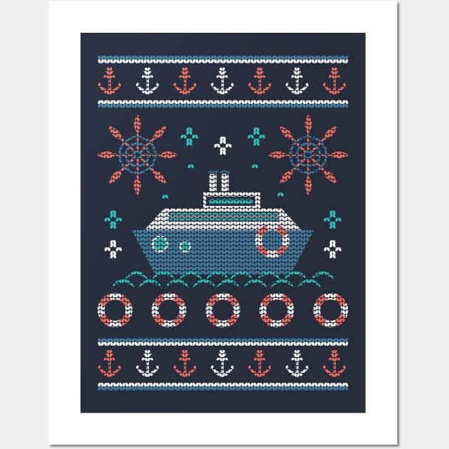 Nautical Ugly Sweater Wall Art by Safdesignx